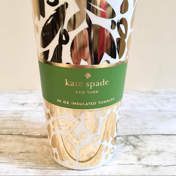 Kate Spade Insulated Tumbler with Pink Straw - Picture 3 of 6